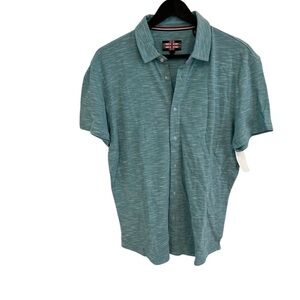 Casual Blue Polo Shirt with Lightweight Fabric